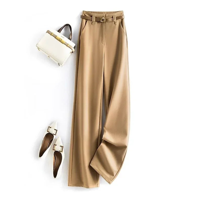 Women’s Baggy Fluid Straight-Leg Pants | Chic & Elegant 90s-Inspired Casual Trousers