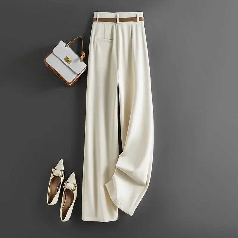 Women’s Baggy Fluid Straight-Leg Pants | Chic & Elegant 90s-Inspired Casual Trousers